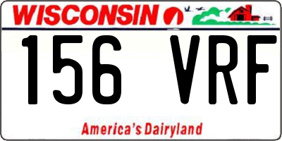 WI license plate 156VRF