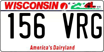 WI license plate 156VRG