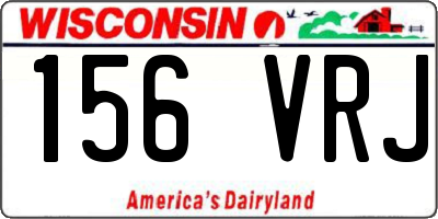 WI license plate 156VRJ