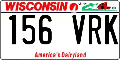 WI license plate 156VRK