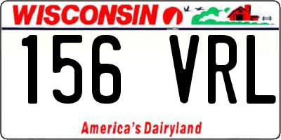 WI license plate 156VRL
