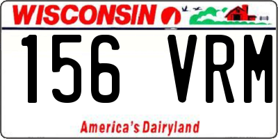 WI license plate 156VRM