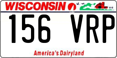 WI license plate 156VRP