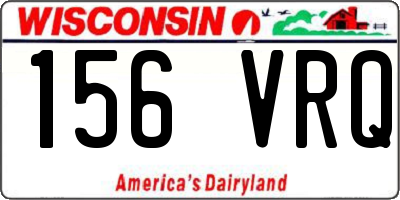 WI license plate 156VRQ