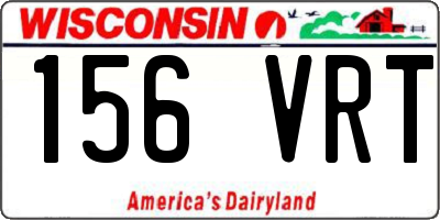 WI license plate 156VRT