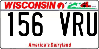 WI license plate 156VRU