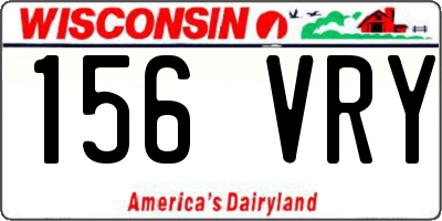 WI license plate 156VRY