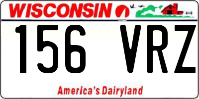 WI license plate 156VRZ