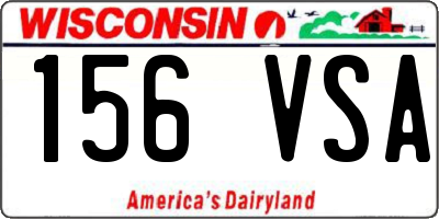 WI license plate 156VSA