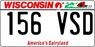 WI license plate 156VSD
