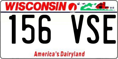 WI license plate 156VSE