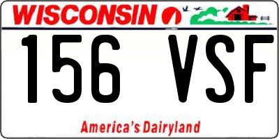 WI license plate 156VSF