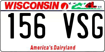 WI license plate 156VSG