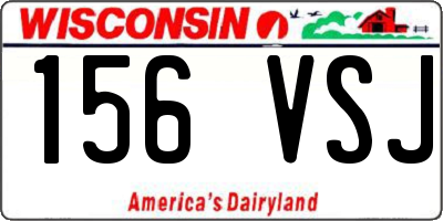 WI license plate 156VSJ