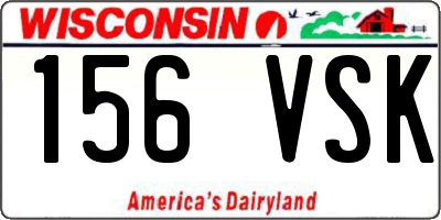 WI license plate 156VSK