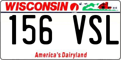 WI license plate 156VSL