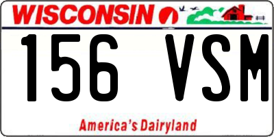 WI license plate 156VSM