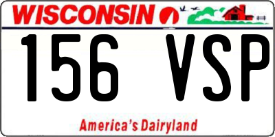 WI license plate 156VSP