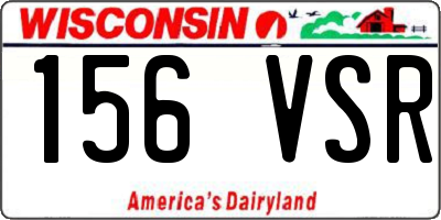 WI license plate 156VSR