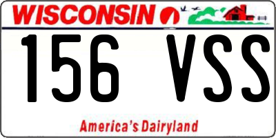 WI license plate 156VSS