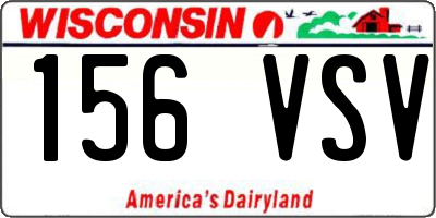 WI license plate 156VSV