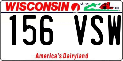 WI license plate 156VSW