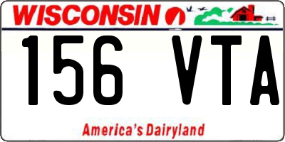 WI license plate 156VTA