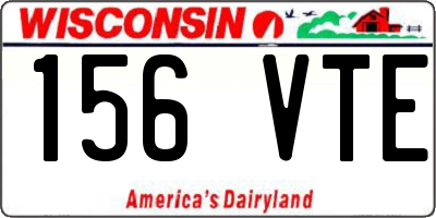 WI license plate 156VTE