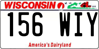 WI license plate 156WIY