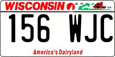 WI license plate 156WJC
