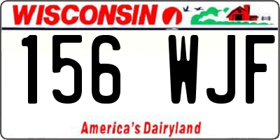 WI license plate 156WJF