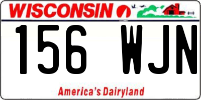 WI license plate 156WJN