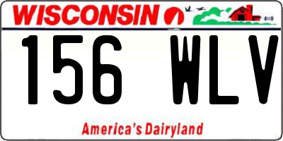 WI license plate 156WLV