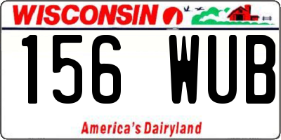 WI license plate 156WUB