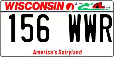 WI license plate 156WWR