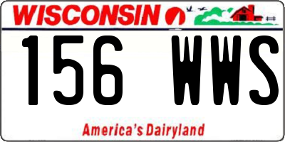 WI license plate 156WWS