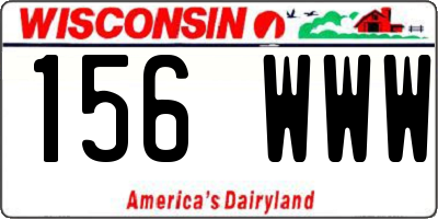 WI license plate 156WWW