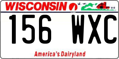 WI license plate 156WXC