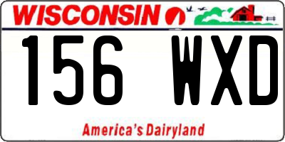 WI license plate 156WXD