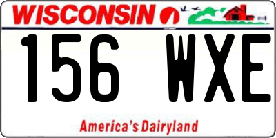 WI license plate 156WXE