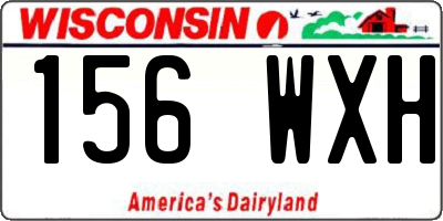 WI license plate 156WXH
