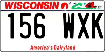 WI license plate 156WXK