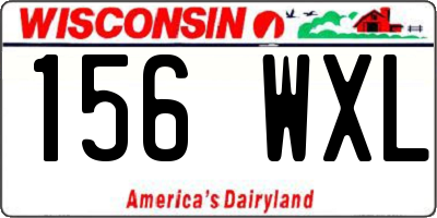 WI license plate 156WXL