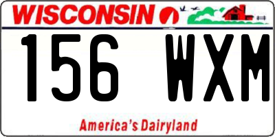 WI license plate 156WXM
