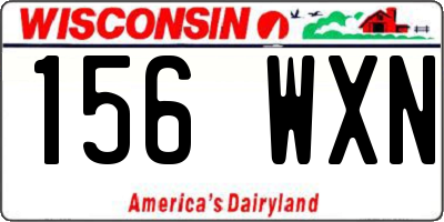 WI license plate 156WXN