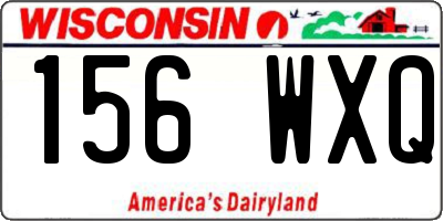 WI license plate 156WXQ