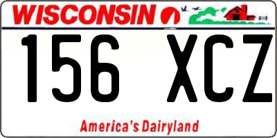 WI license plate 156XCZ