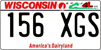 WI license plate 156XGS