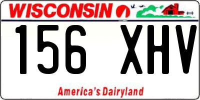WI license plate 156XHV