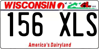 WI license plate 156XLS